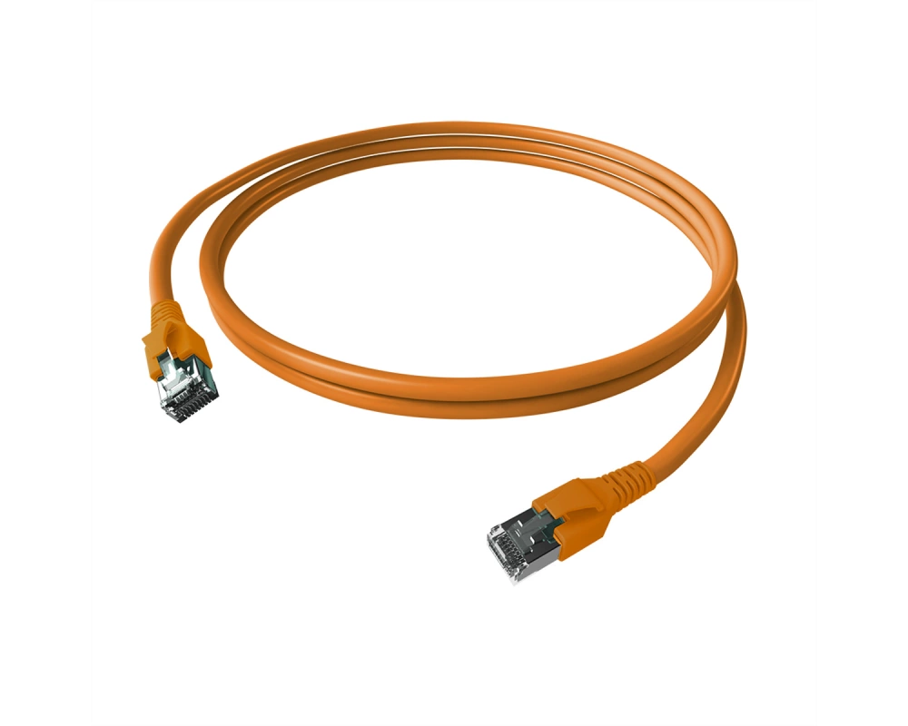 EasyLan FlexBoot Patchkabel Cat.6A, S/FTP, orange, 2 m