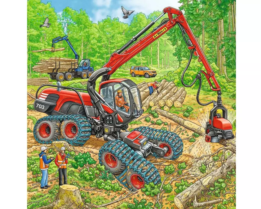 Ravensburger Puzzle Grosse Maschinen 3 x 49 Teile