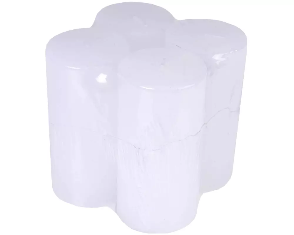 balthasar Zylinderkerze Rustico Weiss, 4 Stück