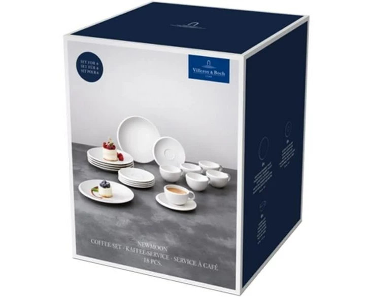 Villeroy & Boch New Moon Kaffee-Service-Set 18-teilig, Weiss
