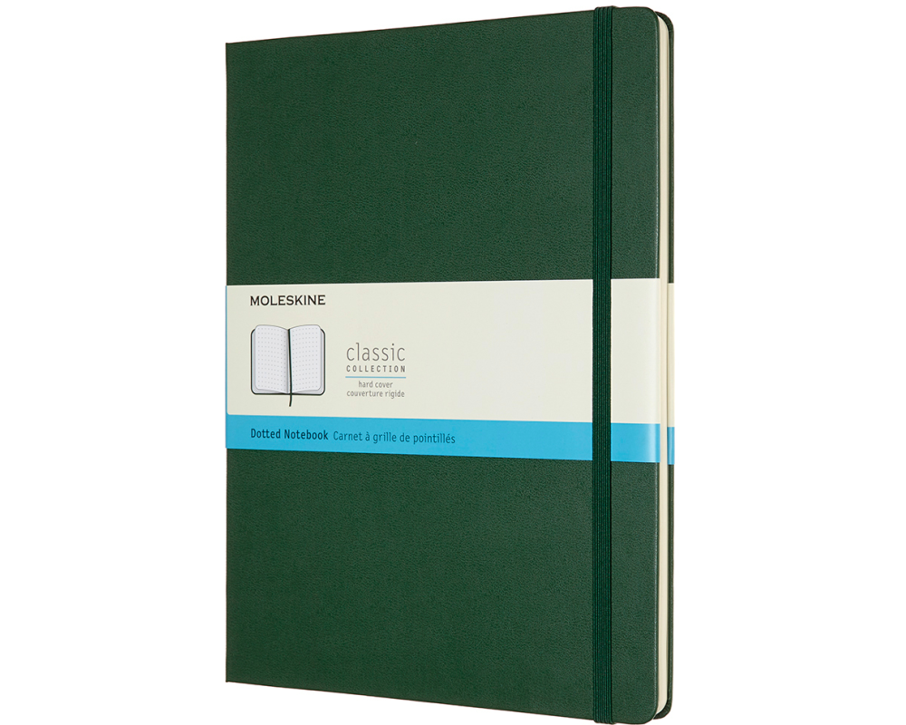 MOLESKINE Notizbuch XL HC 25x19cm 629131 gepunktet, myrtengrün, 192 S.