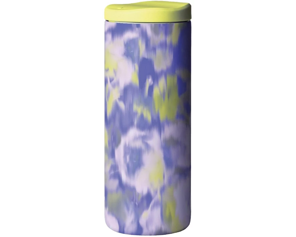 BioLoco Thermobecher Neo-Soft flowers 350 ml, Blau/Gelb