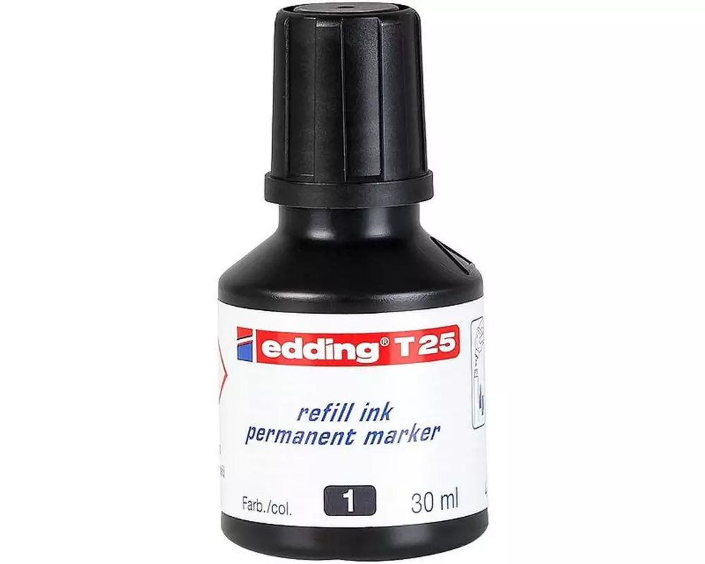 edding Nachfülltinte T-25 Permanent Schwarz