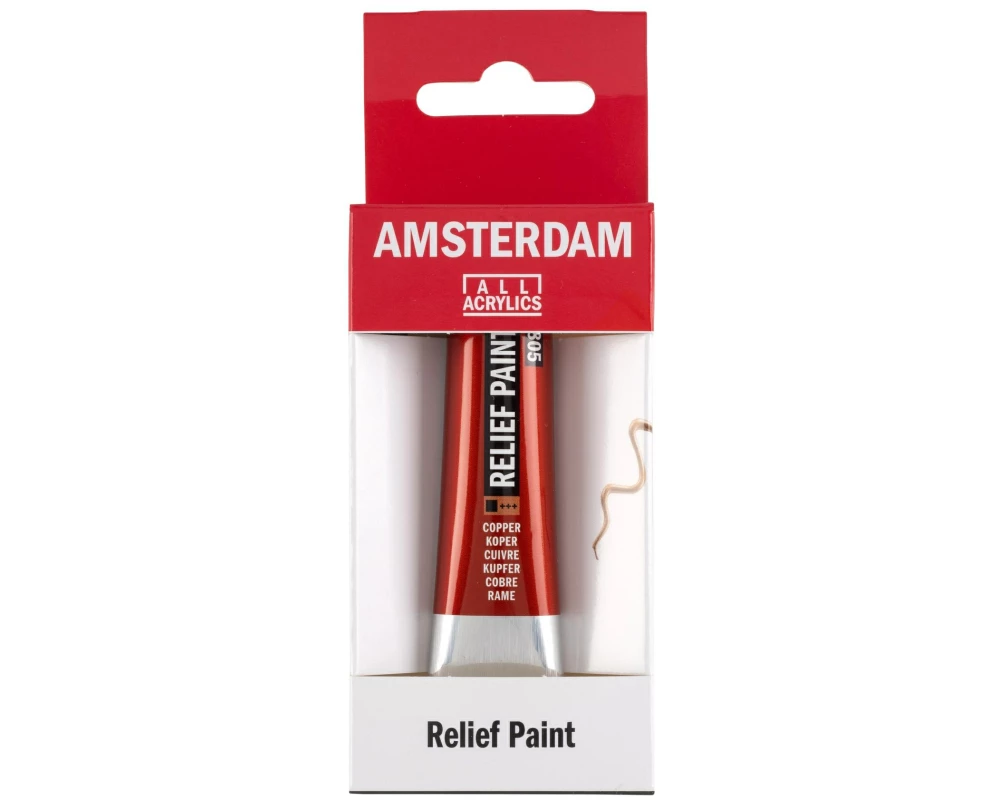 Amsterdam Acrylfarbe Reliefpaint 805 Kupfer deckend, 20 ml 20 ml, Kupfer