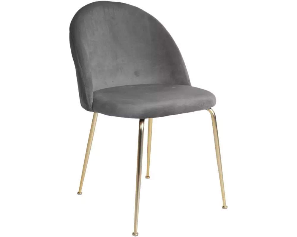 House Nordic Stuhl Geneve 2 Stück, 78 x 52 cm, Gold/Grau