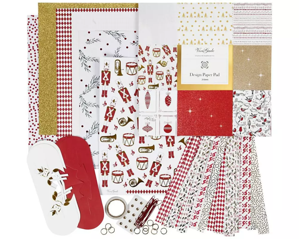 Creativ Company Bastelset Vivi Gade Papier-Weihnachtsschmuck