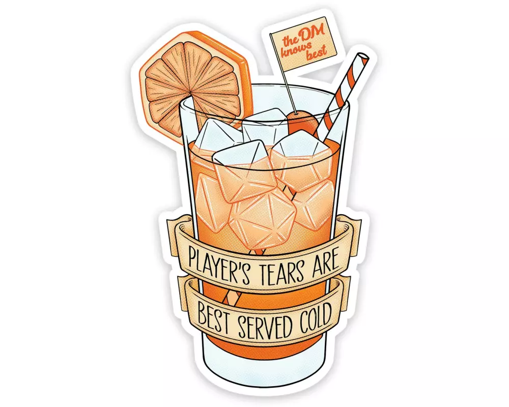 Glass Staff Player's Tears Sticker Orange