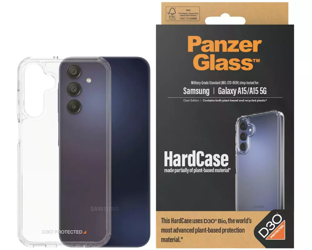 Panzerglass Back Cover HardCase D3O Galaxy A15/Galaxy A15 5G Transparent
