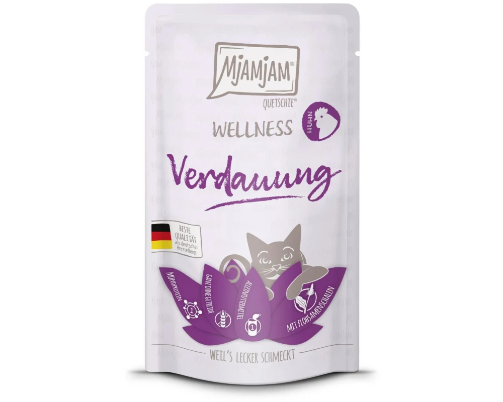 Mjamjam Nassfutter Wellness Verdauung Huhn, 125 g