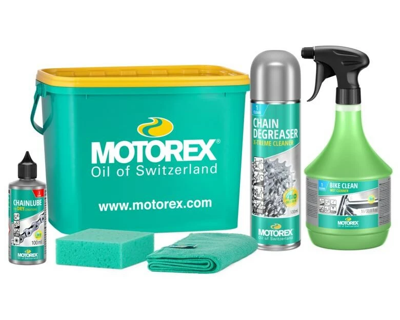 Motorex Bike Cleaning Kit mit Eimer, Schwamm und Mikrofasertuch