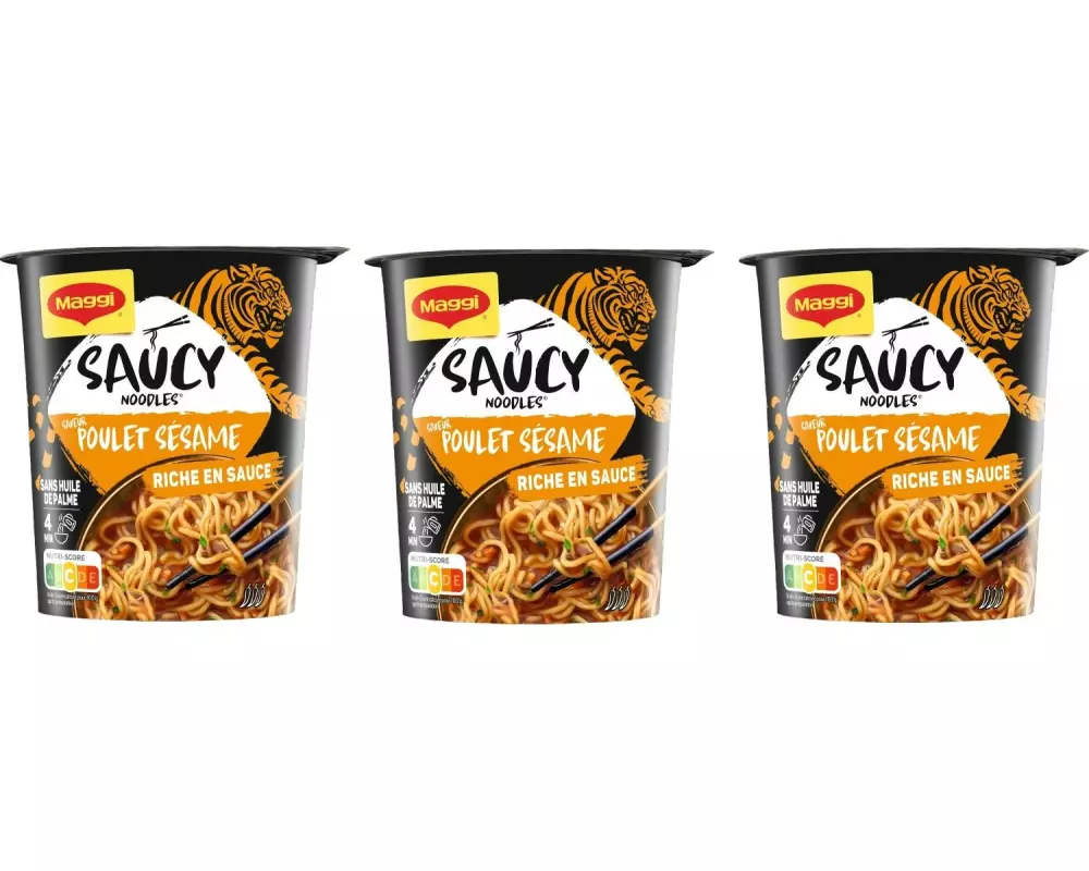 Maggi Fertiggericht Saucy Noodle Sesame Chicken 3 x 75 g