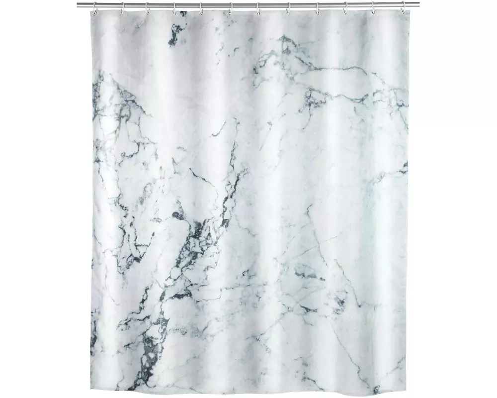 Wenko Duschvorhang Onyx 180 x 200 cm, Grau/Weiss