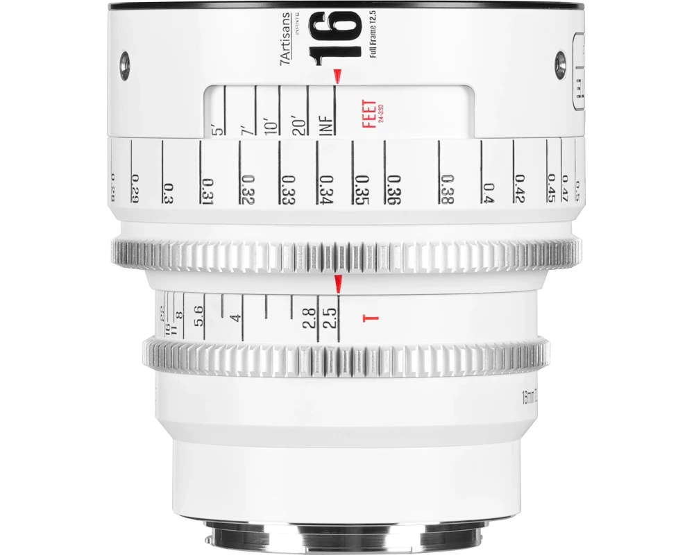7Artisans Festbrennweite 16mm T/2.5 INFINTE Weiss – Canon EF