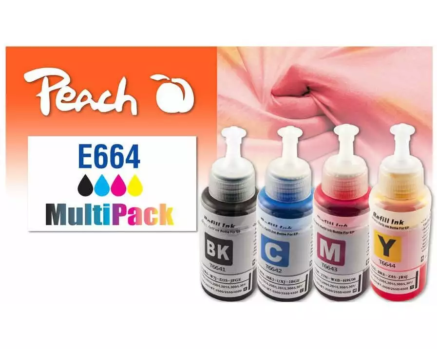Peach Tinte Canon CISS T664640 Multi-Pack C, M, Y, BK