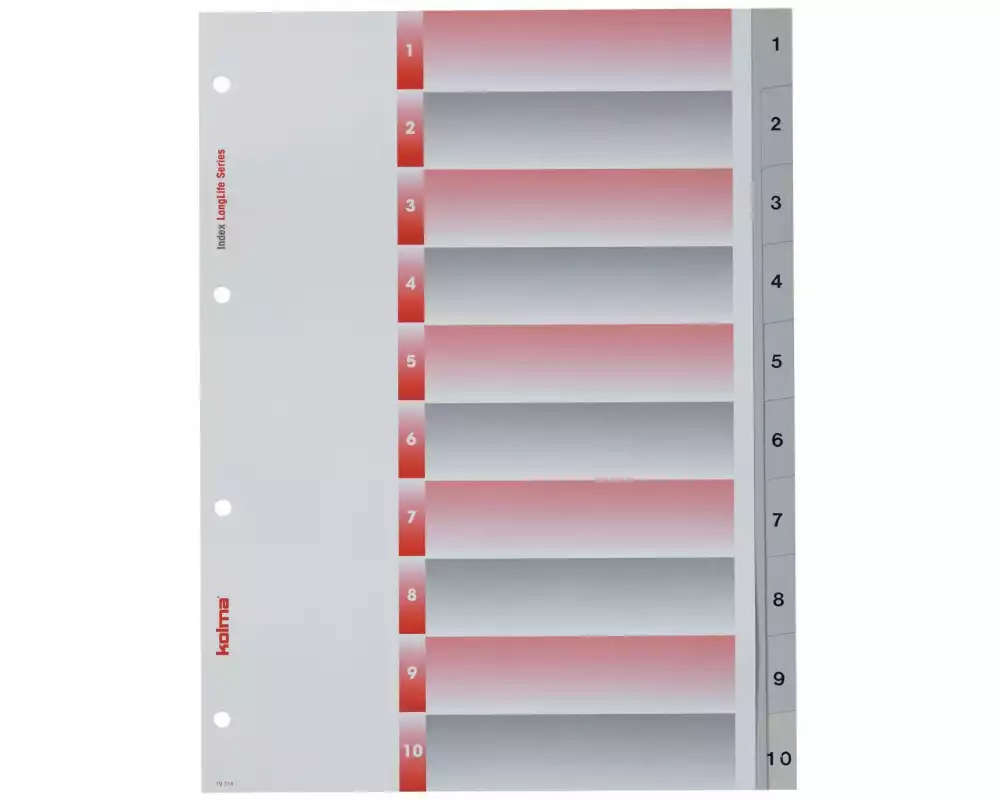 Kolma Register A4 LongLife 1-10