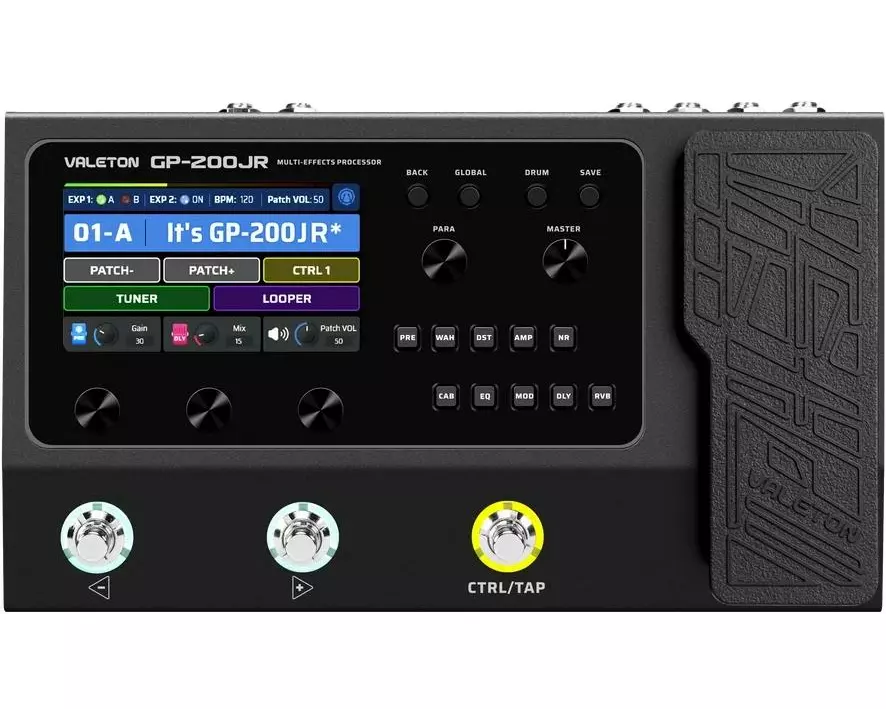 Valeton GP-200JR Multieffektprozessor mit Expression-Pedal und IR