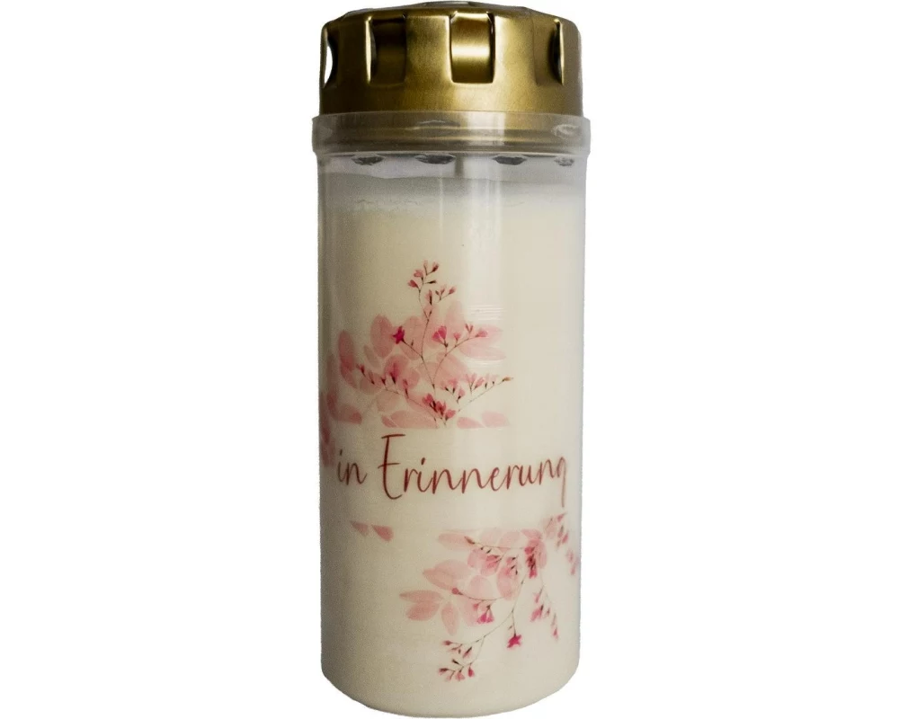 Herzog Kerzen AG Grabkerze In Erinnerung 6 x 15 cm, Weiss