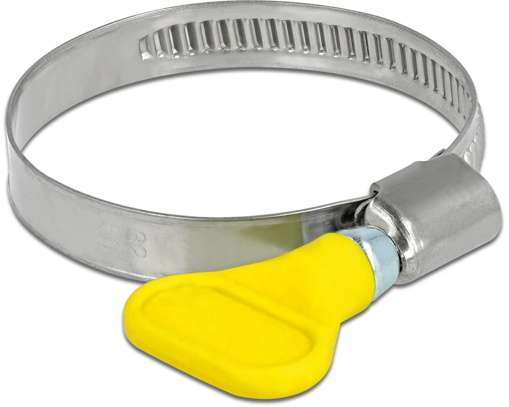 Delock Schlauchschellen-Set Edelstahl 400 SS 32-50 mm, Gelb 5 Stück