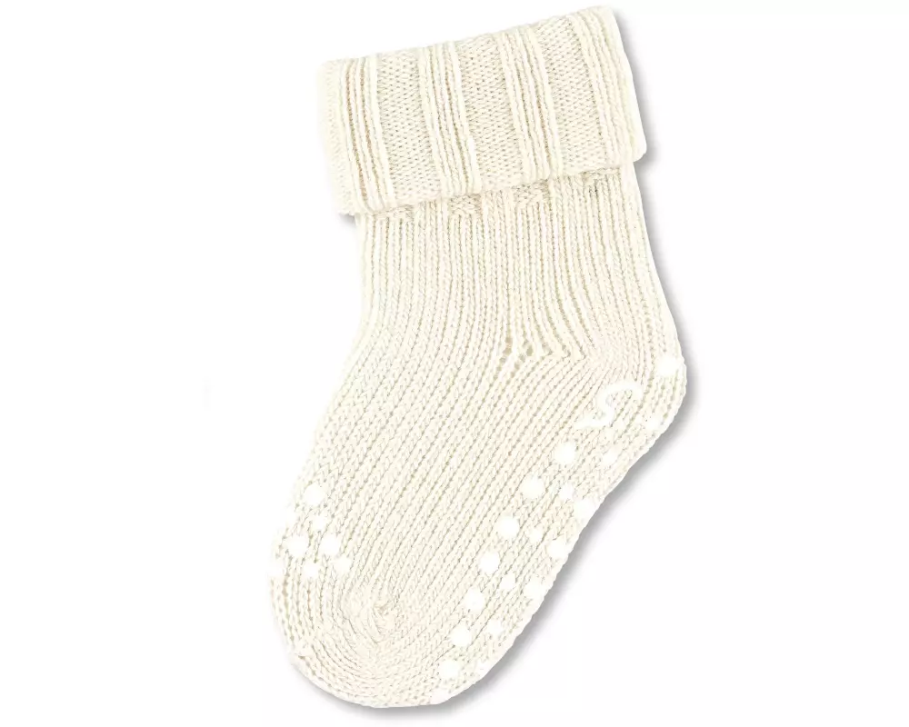 Sterntaler Antirutsch-Socken aus Wolle Ecru Gr. 18