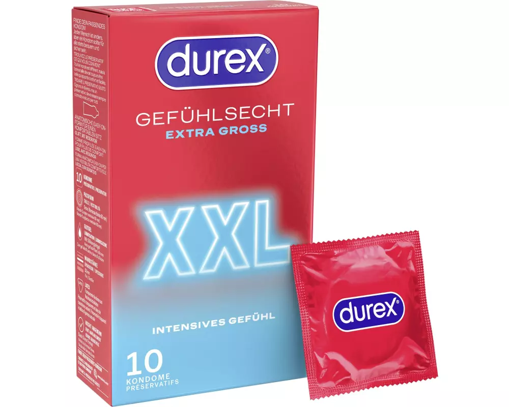 Durex Kondome Gefühlsecht Extra Gross XXL 10 Stück