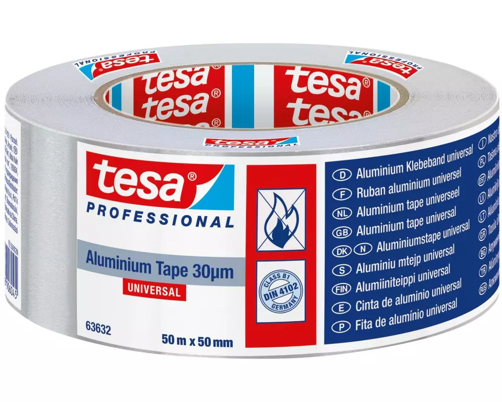 tesa Aluminiumklebeband 63632 50 mm x 25 m, Grau