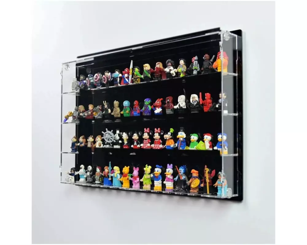 iDisplayit Baukasten Acryl-Wand-Display für 60 LEGO-Minifiguren