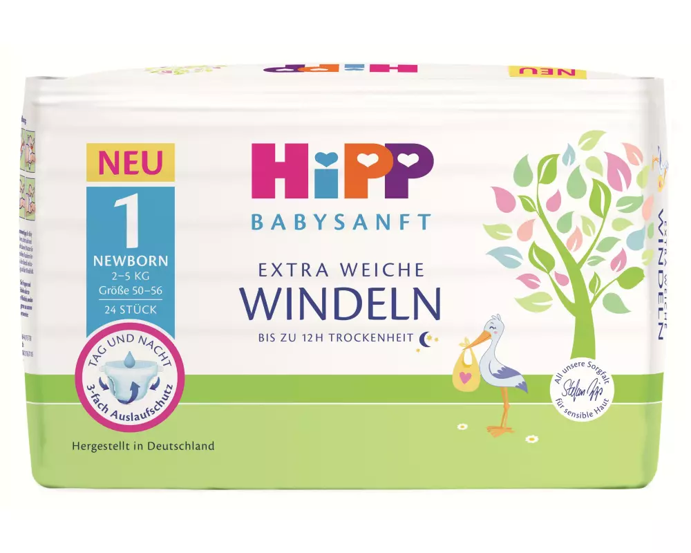 HIPP Neugeborenenwindeln Babysanft Grösse 1