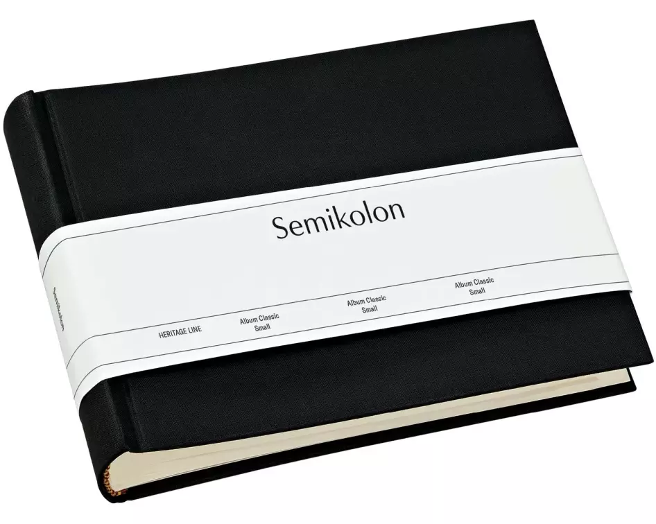 Semikolon Fotoalbum Classic Medium 21.6 cm x 16 cm Schwarz