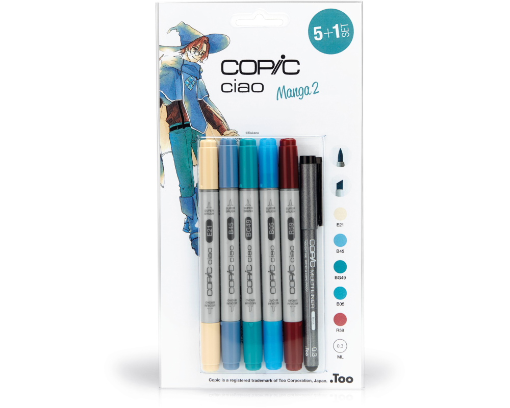 COPIC Marker Ciao 22075557 5+1 Set Manga 2