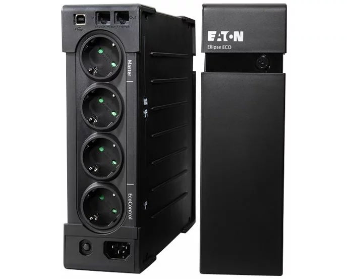 EATON Ellipse ECO 650VA/400W 230V IEC USB port Rack/Tower 4min Runtime 340W - Shuko 4 Output