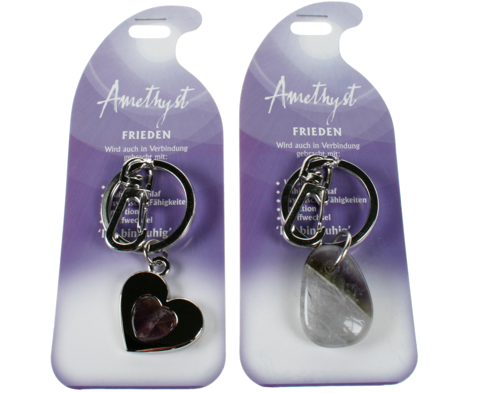 ROOST Schlüsselanhänger Frieden G236 Amethyst 2 Motive ass.