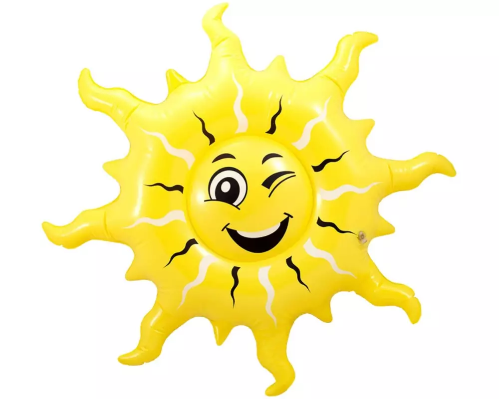 Folat Aufblasbares Accessoire Sonne Sommer Gelb