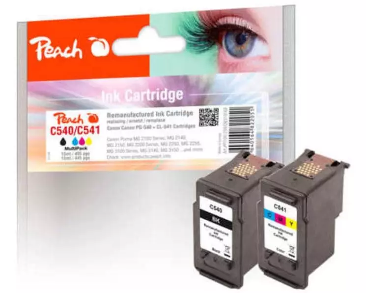 Peach Tintenset für Canon PG-540/CL-541