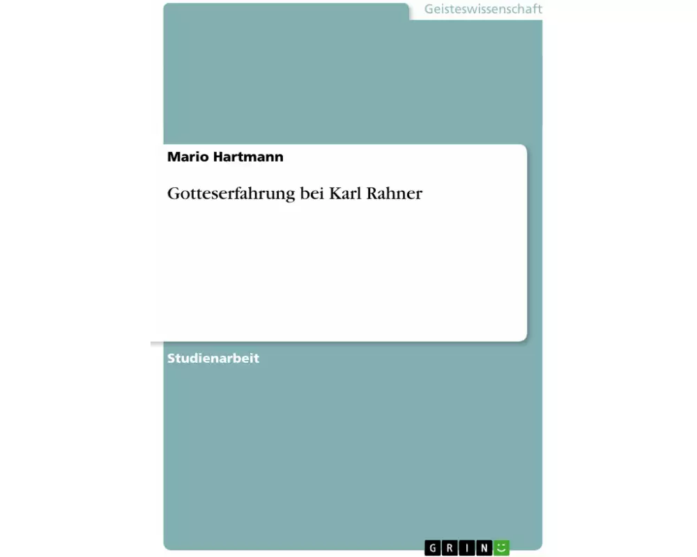 Gotteserfahrung bei Karl Rahner
