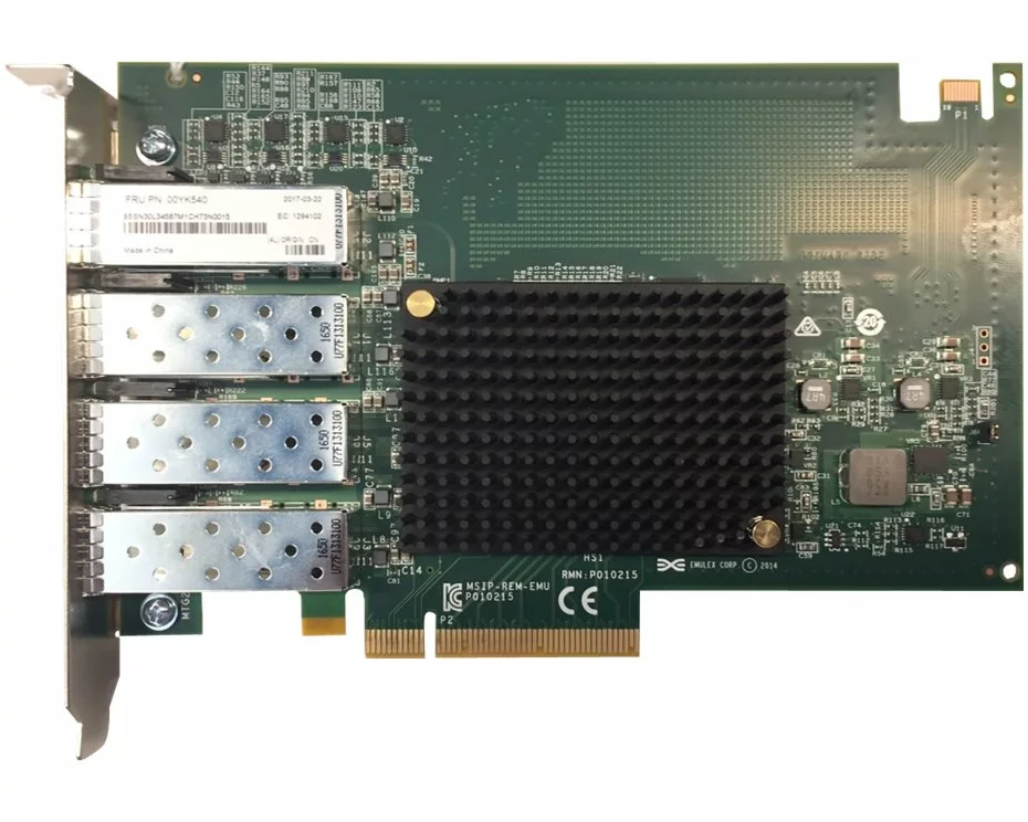 Lenovo ISG ThinkSystem Network Controller Emulex OCe14104B-NX PCIe 10Gb 4-Port SFP+ Ethernet Adapter