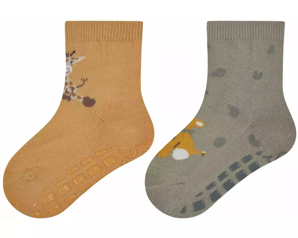 Sterntaler Antirutsch-Socken 2er Set Safari Ocker Gr. 17/18