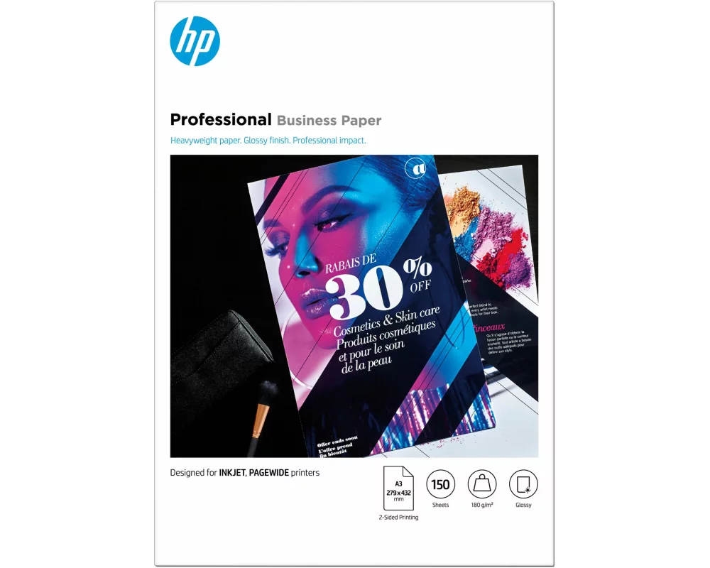 HP Pro Biz Gls A3 180g 150sh FSC Paper