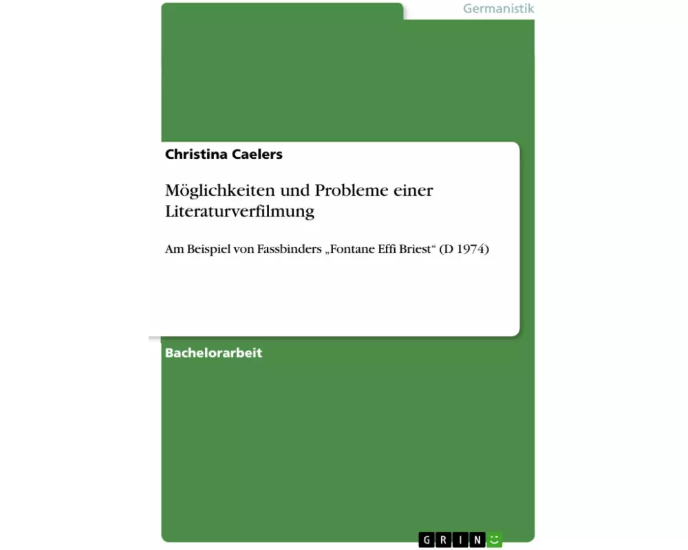 Möglichkeiten und Probleme einer Literaturverfilmung