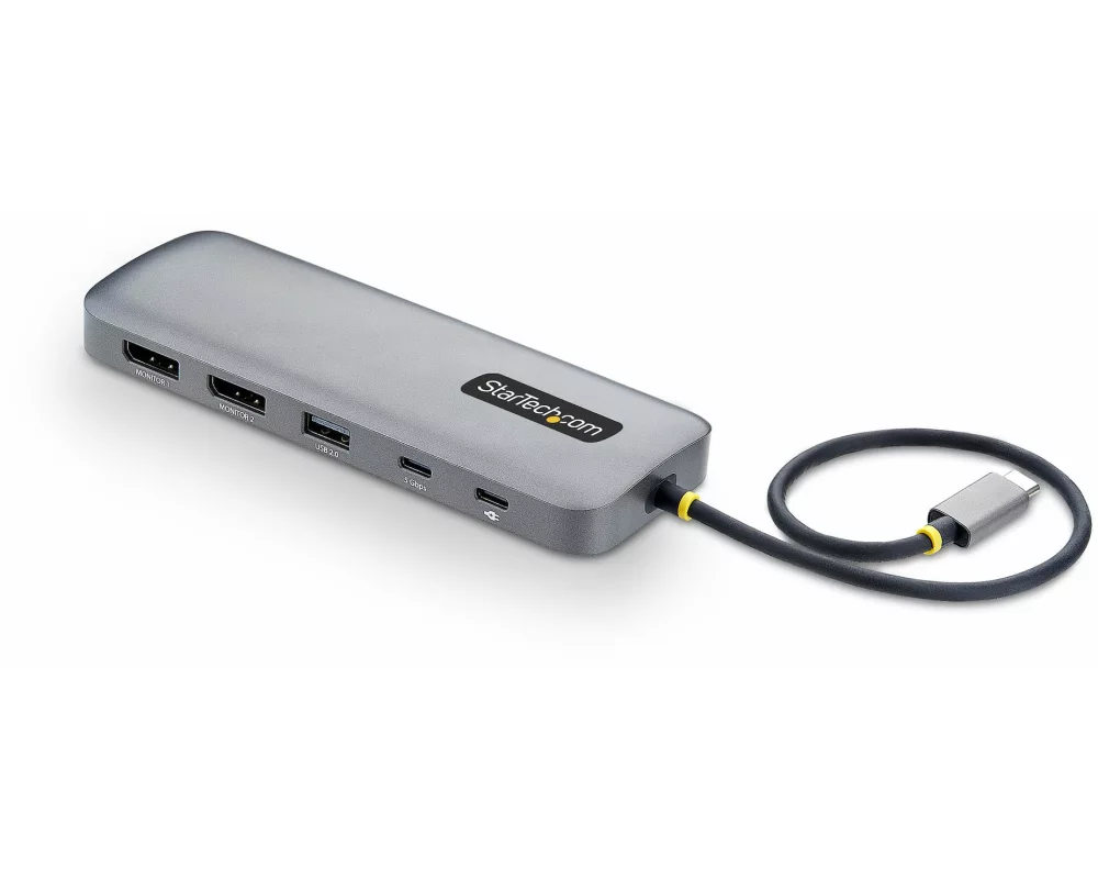 StarTech.com 189B-USBC-MULTIPORT laptop dock/port replicator Kabelgebunden USB 3.2 Gen 1 (3.1 Gen 1) Type-C Grau