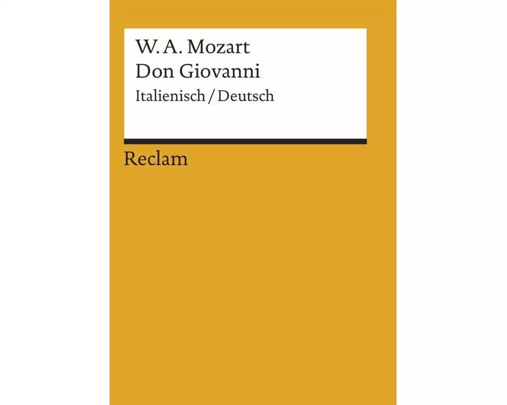 Don Giovanni. Italienisch/Deutsch