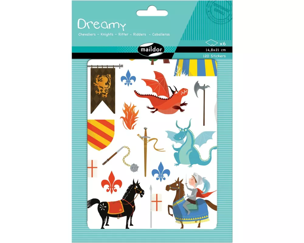 Clairefontaine Motivsticker Sweety Ritter 6 Bogen