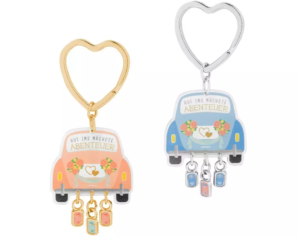 Sheepworld Schlüsselanhänger Abenteuer Orange/Blau, 2 Stück