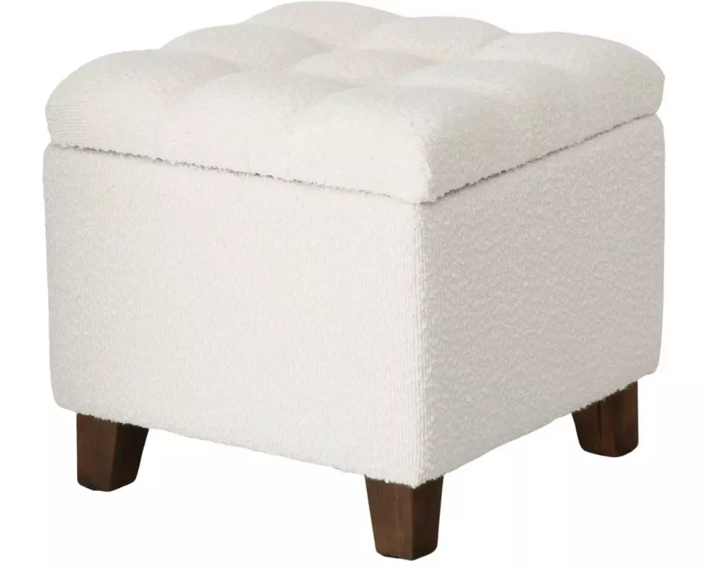 Boltze Hocker Palur MDF/Kiefer, Cremeweiss