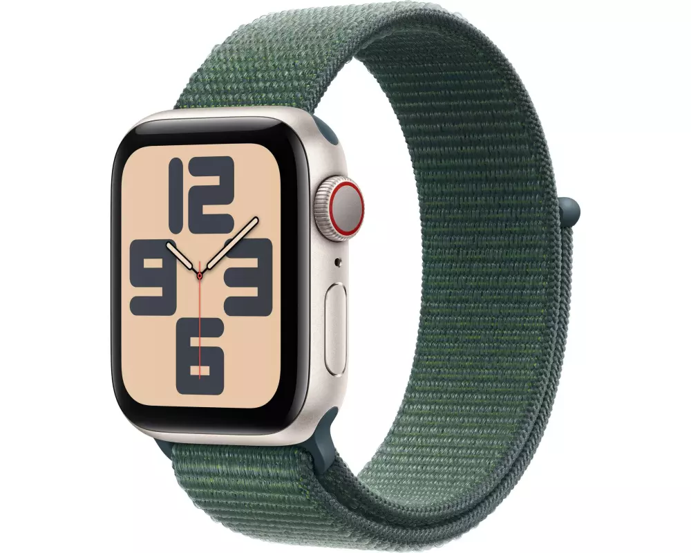 Apple Watch SE 2024 40 mm LTE Starlight Alu Loop Lake Green