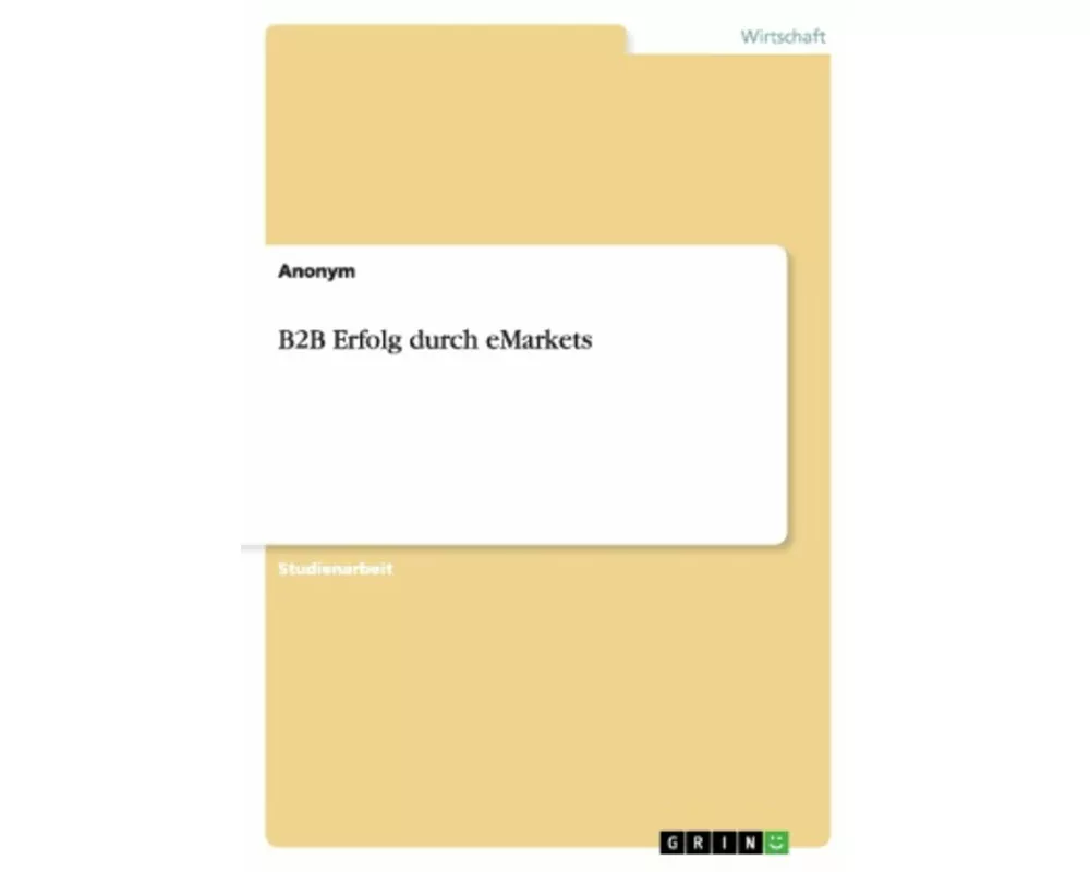 B2B Erfolg durch eMarkets