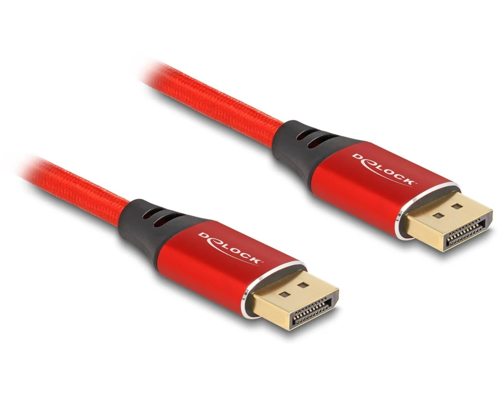 Delock Kabel 16K 60 Hz DisplayPort - DisplayPort, 1 m, Rot