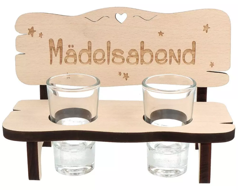 G. Wurm Servierplatte Mädelsabend 16 x 11 x 9 cm, Braun