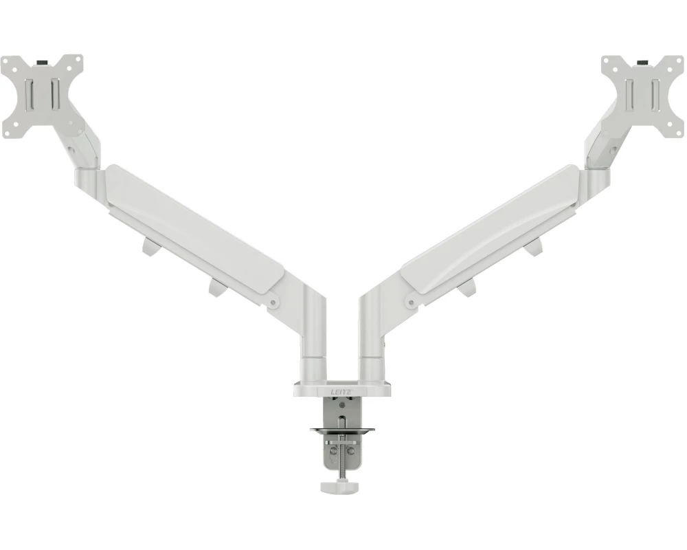 Leitz Tischhalterung Dual Monitorarm Ergo bis 9 kg – Grau