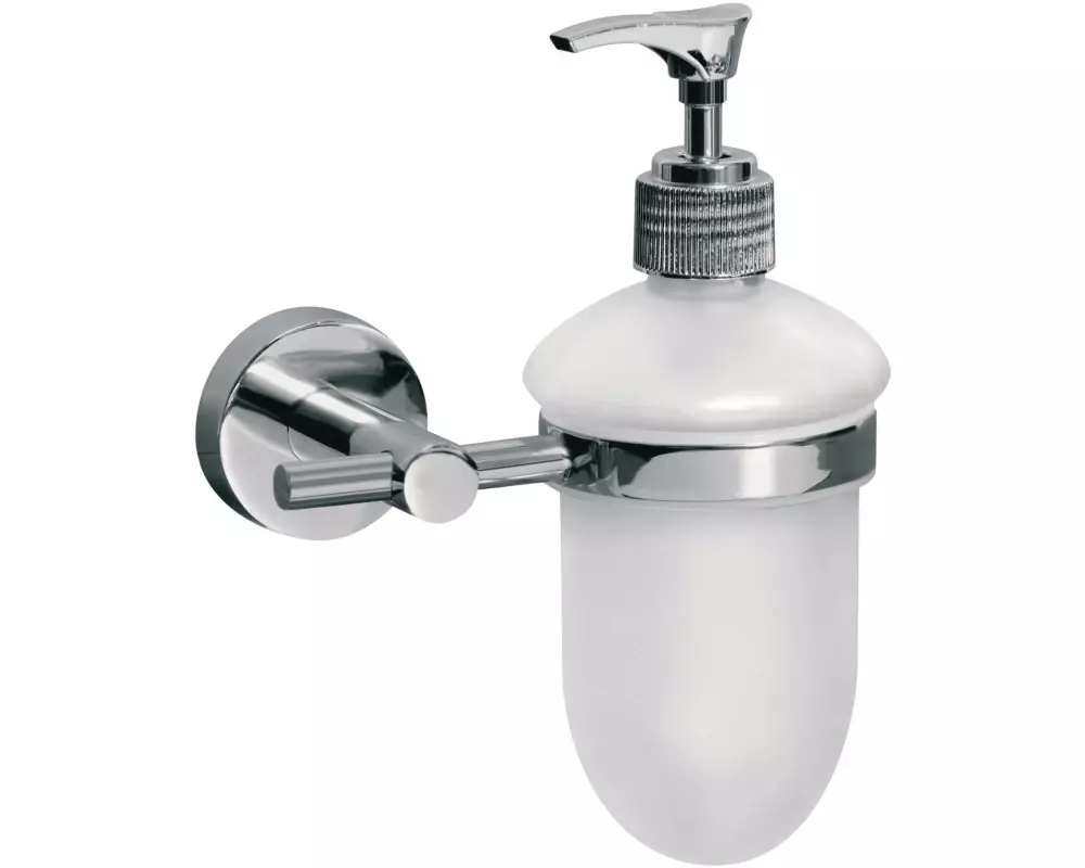Sofia Wandseifenspender 300 ml, Weiss, Silber