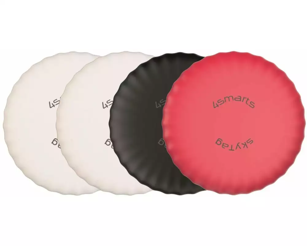 4smarts SkyTag Slim 4er Set 2x weiss, 1x schwarz, 1x rot